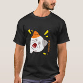 T-shirt Chat blanc mignon avec expression (Devant)