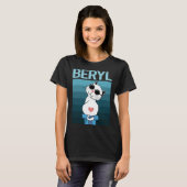 T-shirt Chat blanc - Nom Beryl (Devant entier)