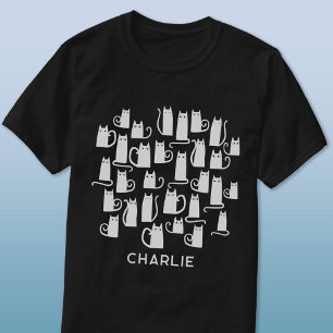 T-shirt Chat blanc personnalisé