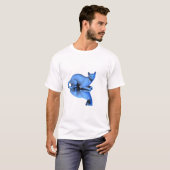 T-shirt Chat bleu (Devant entier)