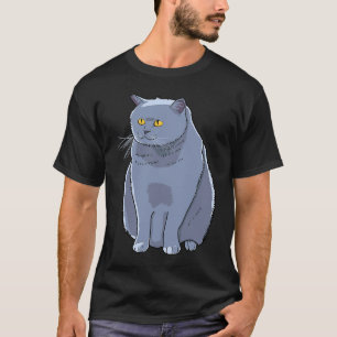 T-shirt Chat Bleu Britanniques Shorthair Pour Les Chats Ho
