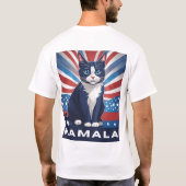 T-shirt Chat bleu pour Kamala 2024 Démocrate aux élections (Dos)