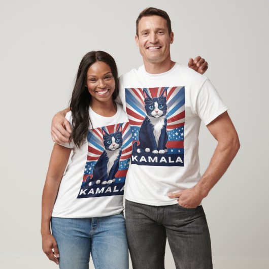 T-shirt Chat bleu pour Kamala 2024 Démocrate aux élections (Unisexe)