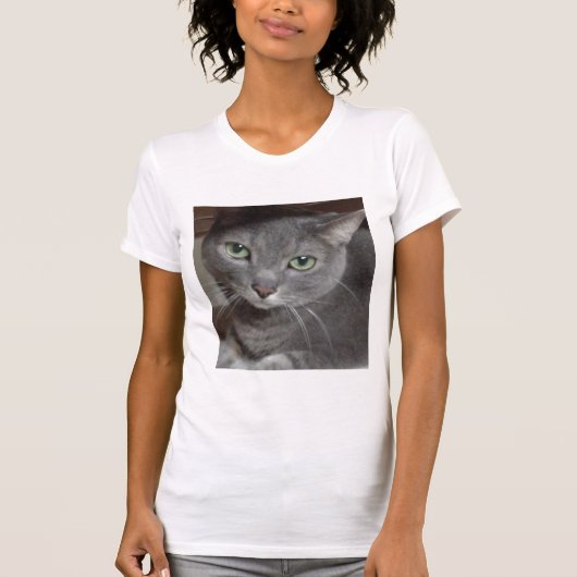 T-shirt Chat bleu russe (Devant)
