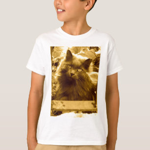 T-shirt Chat bleu russe vintage