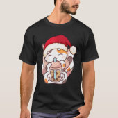 T-shirt Chat Boba Tea Bubble Kawaii Anime Japonaise Fille (Devant)