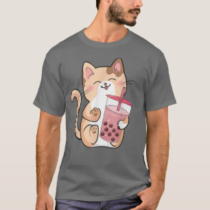 T-shirt Chat Boba Tea Bubble Tea Anime Kawaii Neko 572