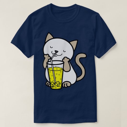 T-shirt Chat Boba Tea Bule Thé Anime Japonais Neko Anime (Design devant)