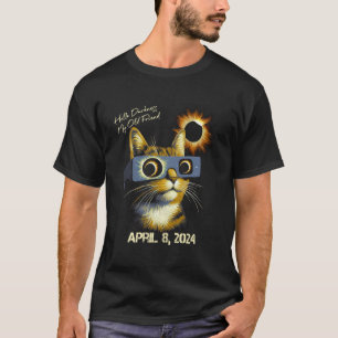 T-shirt Chat Bonjour Obscurité Mon Vieux Ami Éclipse Solai