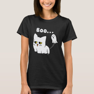 T-shirt Chat Boo Fantôme Mignon Chat Spooky Drôle Hallowee