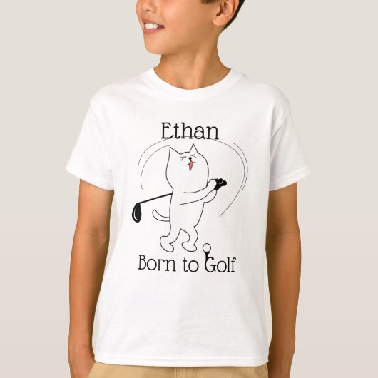 T-shirt Chat Born au Golf (Devant)