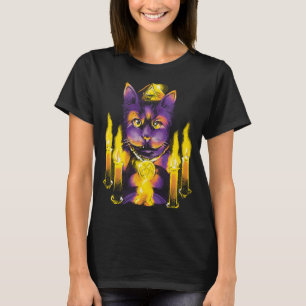 T-shirt Chat & Bougies Wiccan Wicca Sorcière Faisant de la
