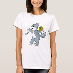 T-shirt Chat Bowling Boule de quilles Quille