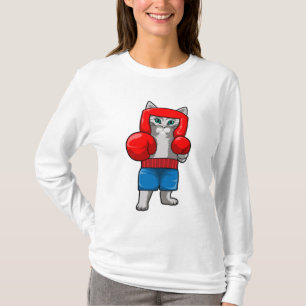 T-shirt Chat Boxe avec gants de boxe
