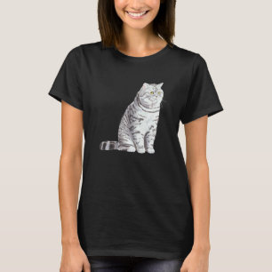 T-shirt Chat British Shorthair assis