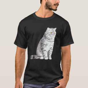 T-shirt Chat British Shorthair assis