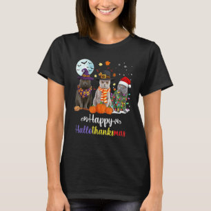 T-shirt Chat British Shorthair Halloween Joyeux Noël 1