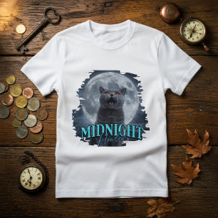 T-Shirt Chat British Shorthair Hurleur à la Lune