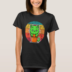 T-shirt Chat Cactus Rétro  Plante Pour Hommes Femmes  Gar