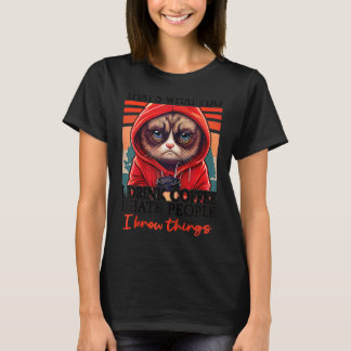 T-shirt Chat Café C'est Ce Que Je Fais Je Bois Du Café Je 