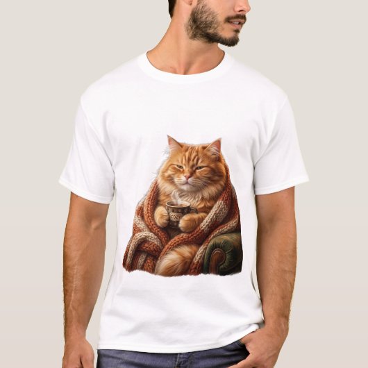 T-Shirt Chat Café Cosy (Devant)