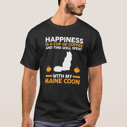 T-shirt Chat Café Maine Coon (Devant)