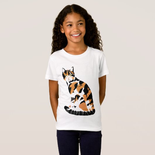 T-shirt chat Calico (Devant entier)