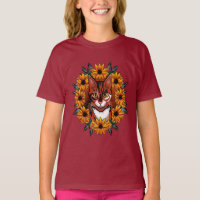 Chat Calico Avec Black-eyed Susan Maryland State 