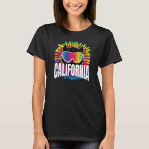 T-shirt Chat Californie Arc-en-ciel Chat Kitty avec Lunett
