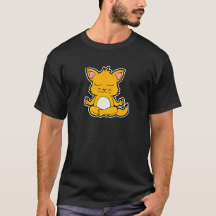T-shirt Chat Calmcat Yoga Position Animalière Fréquence Vi