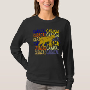 T-shirt Chat Caracal Chat Vintage Wild Chat Lynx Animal Re