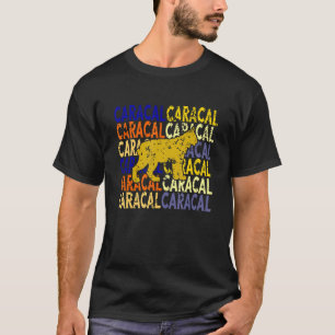T-shirt Chat Caracal Vintage Chat Sauvage Lynx Animal Endu