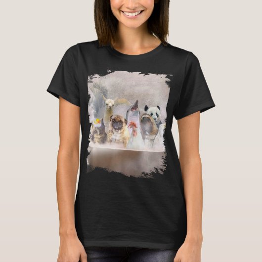 T-shirt Chat Carlin Chien poule Sloth Llama Panda Dauphin (Devant)