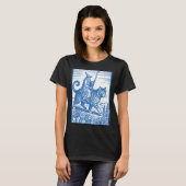 T-shirt Chat cavalier sorcier drôle mignon mème (Devant entier)