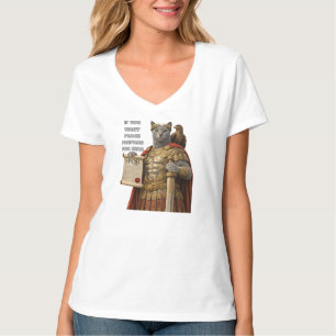 T-shirt Chat César Bleu Russe