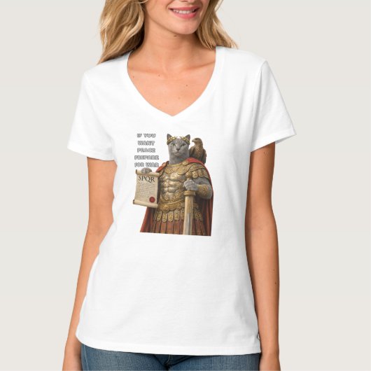 T-shirt Chat César Bleu Russe (Devant)