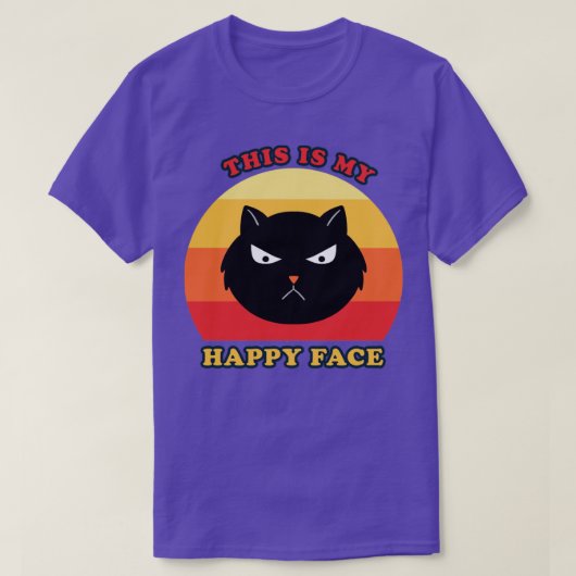 T-shirt Chat c'est mon visage heureux (Design devant)