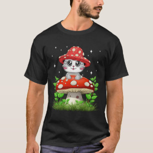 T-shirt Chat Champhroom Cute Cottagecore Esthétique