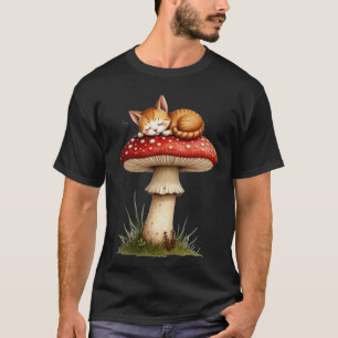 T-shirt Chat champignon somme