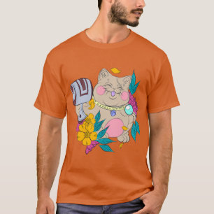 T-shirt chat chanceux