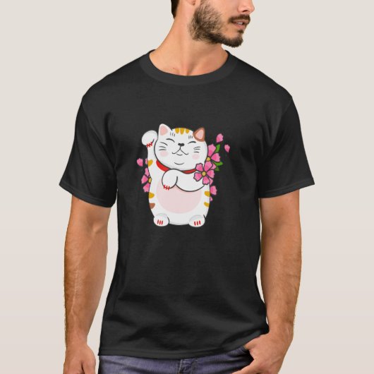 T-shirt Chat chanceux Maneki Neko (Devant)