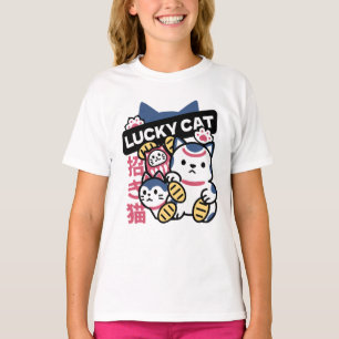 T-shirt Chat Chanceux Maneki Neko – Chat de Fortune Japona