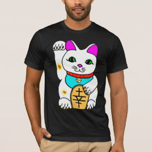 T-shirt Chat chanceux Maneki Neko d'éloge de Kawaii
