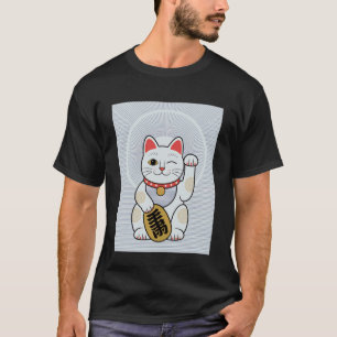 T-shirt Chat Chanceux Maneki Neko Fortune Japonaise Charme