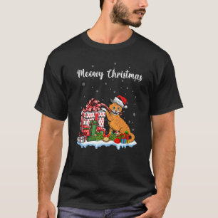 T-shirt Chat Chapeau De Santa Noël Pour Filles Enfants Cha