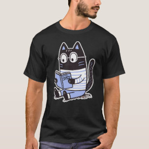 T-shirt Chat charmant avec lunettes et "Manipulation humai