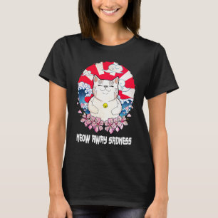 T-shirt Chat Chasse Tristesse Positive Citation Petit Chat