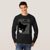 T-shirt Chat Chat Avec Masque Visage Ew Personnes Chat 1 (Devant entier)