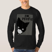T-shirt Chat Chat Avec Masque Visage Ew Personnes Chat 1 (Devant)