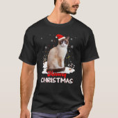 T-shirt Chat Chat Chat Chat Propriétaire Noël Noël Chat (Devant)
